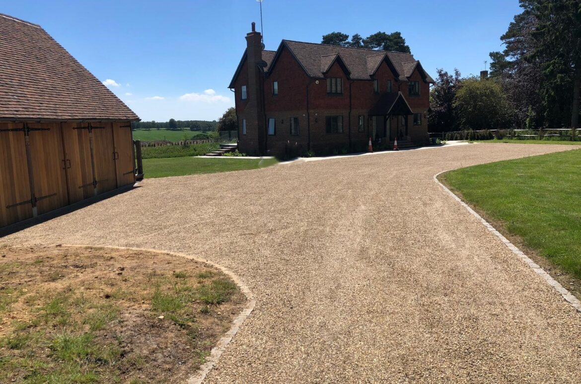 Tar and Shingle Driveway in Horsham, West Sussex