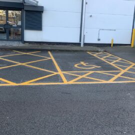 Line Marking in Trafford Park, Manchester
