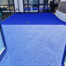 Blue Coloured EPDM Pathway In Kingston upon Thames, Surrey