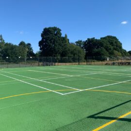Line Marking Sports Courts in Epsom, Surrey